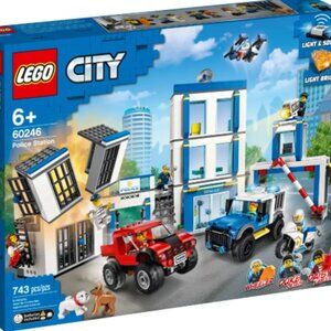 Lego City Police Station 60246 Retired Incomplete Mini Figs/ Animals Present